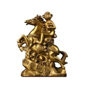 纯铜马上封侯摆件猴子骑马t马上有候办公室客厅桌面风水装 饰品小