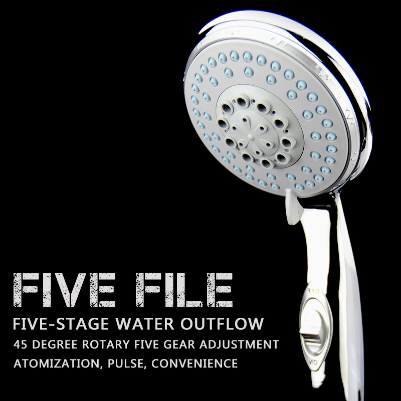 非增压花洒喷头粗孔不带风老式壁挂D炉无阻力减压燃气大水量淋浴