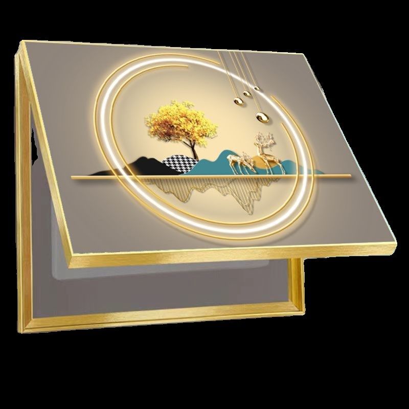 电表箱装饰画免打孔上n翻遮挡客厅中式开关电闸配电箱网路线盒子,家居饰品,现代装饰画,淘宝优惠券,粉丝福利购,淘宝优惠卷