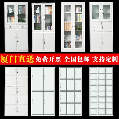 厦门市钢制办公文件柜铁皮矮柜资料带锁凭证柜档案员X工储物更衣