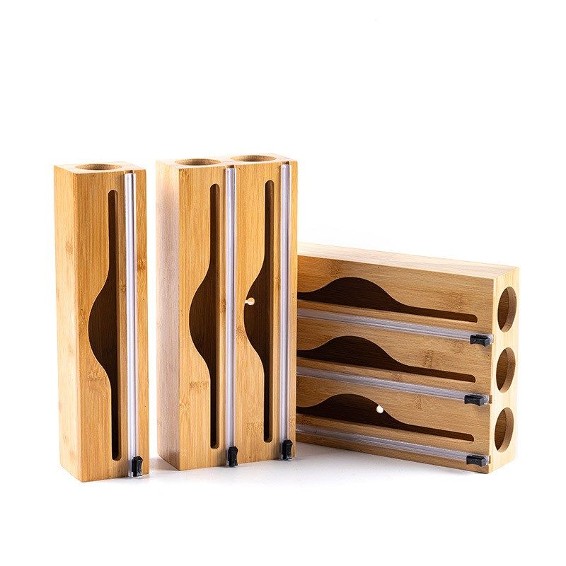 竹木保鲜膜收纳盒锡箔纸切割器桌面G壁挂家用厨房新款垃圾袋收纳,厨房/烹饪用具,保鲜膜切割器,淘宝优惠券,粉丝福利购,淘宝优惠卷