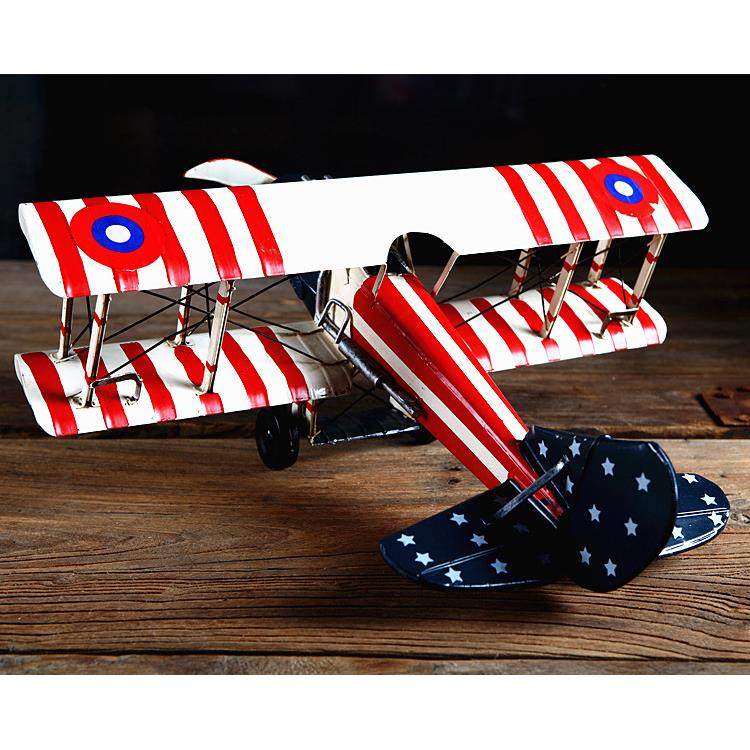 复古工艺品老式舰载攻击机铁艺飞机模型摆件家居摆设礼品