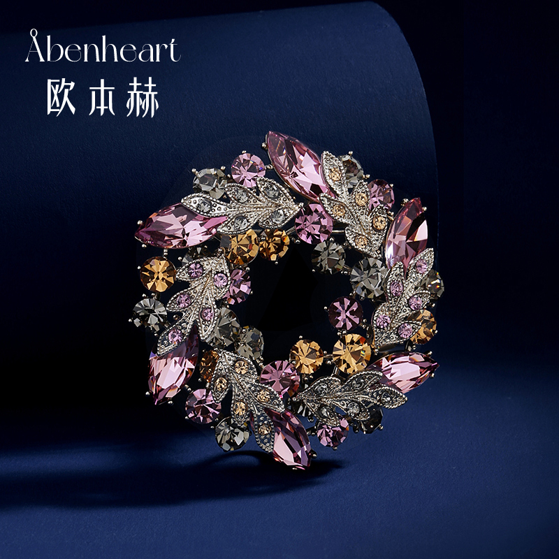 Abenheart丹麦高档紫荆花环水晶