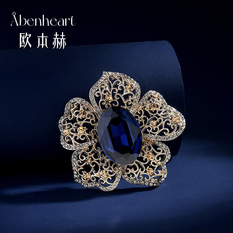 Abenheart丹麦高档胸针水晶简约