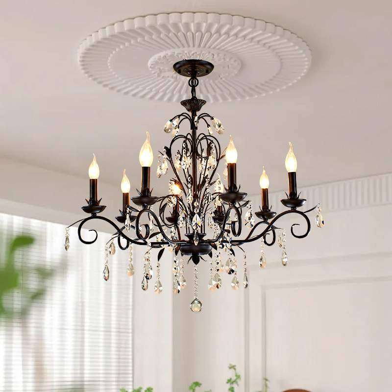 法式黑色水晶吊灯大气客厅吊灯高端轻奢创意卧室灯蜡烛餐厅灯具,自行车/骑行装备/零配件,更多零件/配件,淘宝优惠券,粉丝福利购,淘宝优惠卷