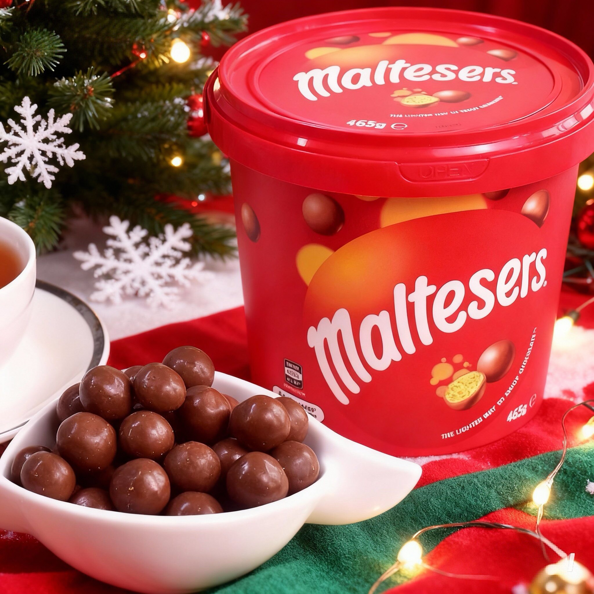 Maltesers 澳洲麦丽素夹心巧克力球桶装丝滑香脆 465g/桶正品直发