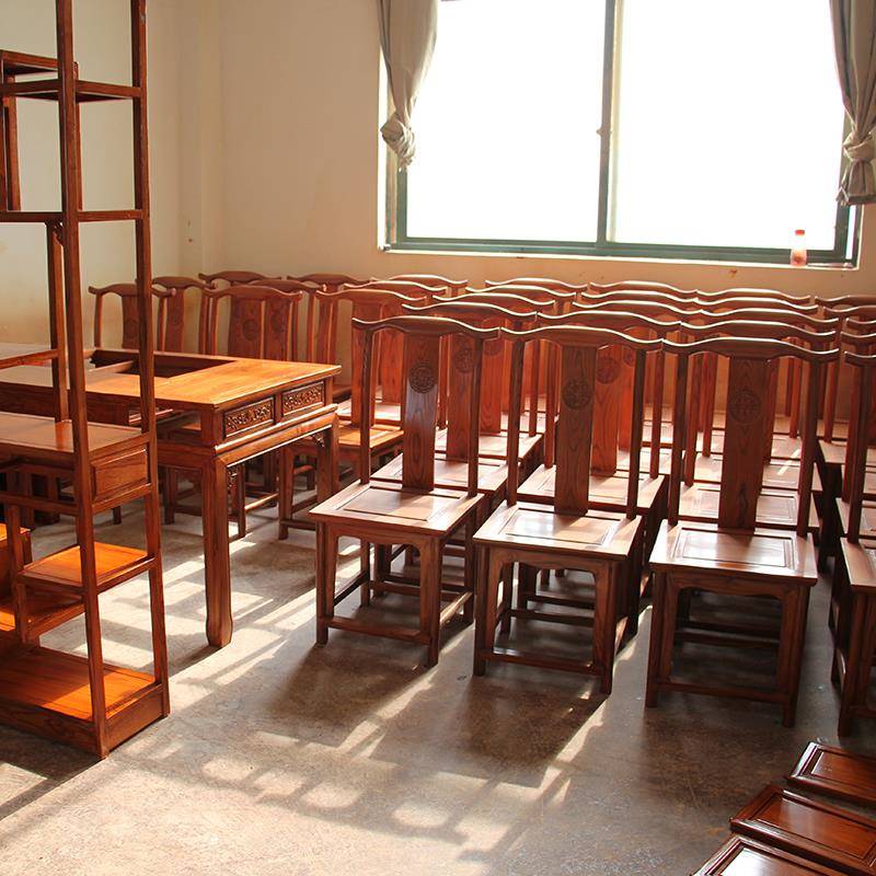 8现代中式实木椅子桌木茶椅组合实客厅餐桌F75HJ868椅W茶道椅圈椅