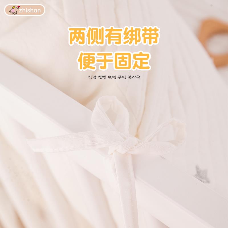 婴儿床拼头靠枕床围ORI软包防护宝栏宝儿童接床撞一片式床挡布防