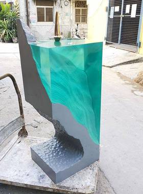 创意雕塑树脂工艺品海洋落地术摆店酒别45455墅样板房件玄关装饰