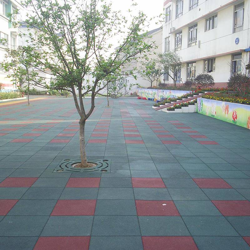 普橡胶地垫纯色安全地垫胶地橡砖健身胶房橡胶地板橡地垫塑胶地通