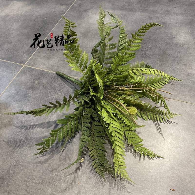 高品质手感大蕨叶蕨草蕨类植物造景绿植壁挂单只/束垂吊假草插花