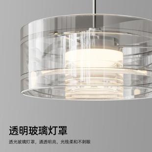 新025款 轻奢极2简高端QSP玻璃餐厅吊灯设计师字岛台餐一 护眼意式