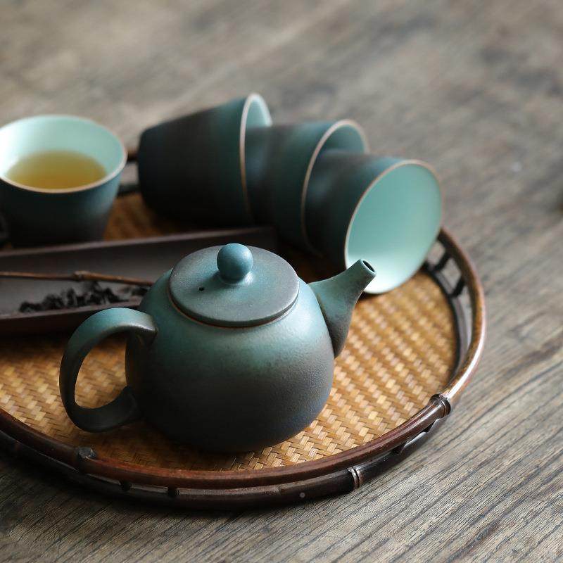 功式夫泡茶壶陶瓷复提单壶梁无品牌/侧把壶日家用窑变古带过滤喝