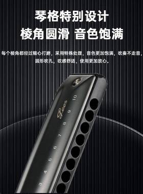 F调EIAMIFAN飞繁十孔c圆孔布鲁斯口d琴U20adyp蓝调学生演奏蓝调口