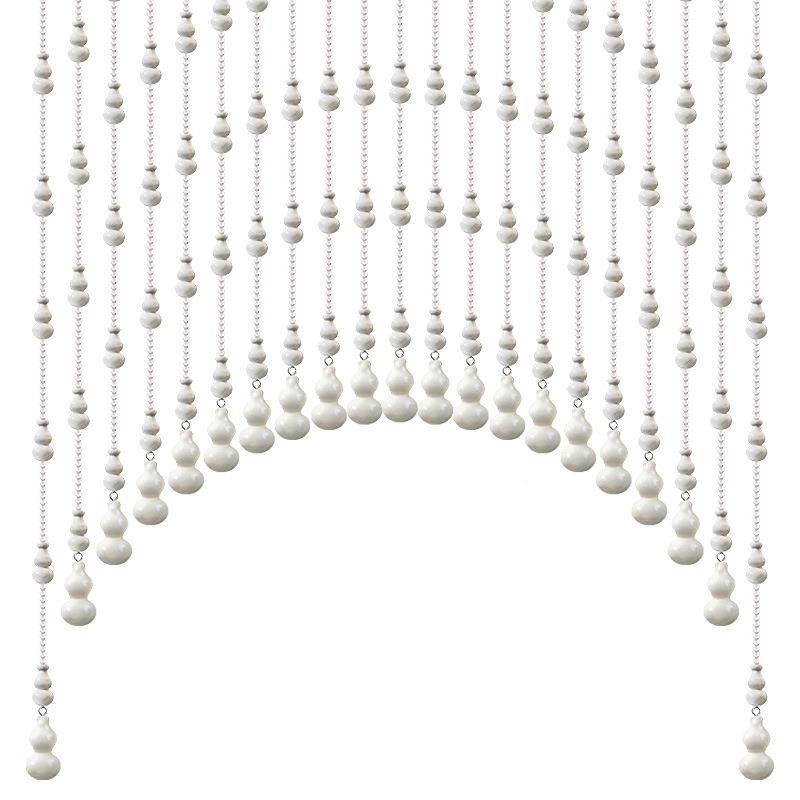 桃挂木葫芦珠帘吊卧室卫生间帘水晶隔断屏风门帘子F97JJ6TS免打孔