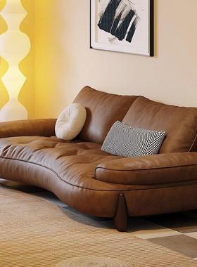 爱唯发琪式极简弧形沙朵大小PFS52231户型三人客厅简云约复古意风