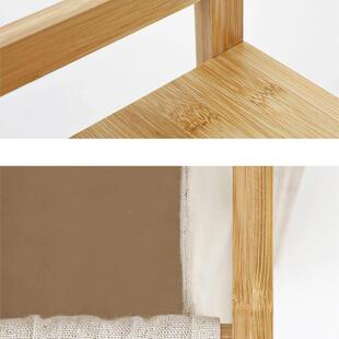 竹制筐单抽洗衣篮带物AY-0322-架脏衣收服纳置筐家用分类收纳大容