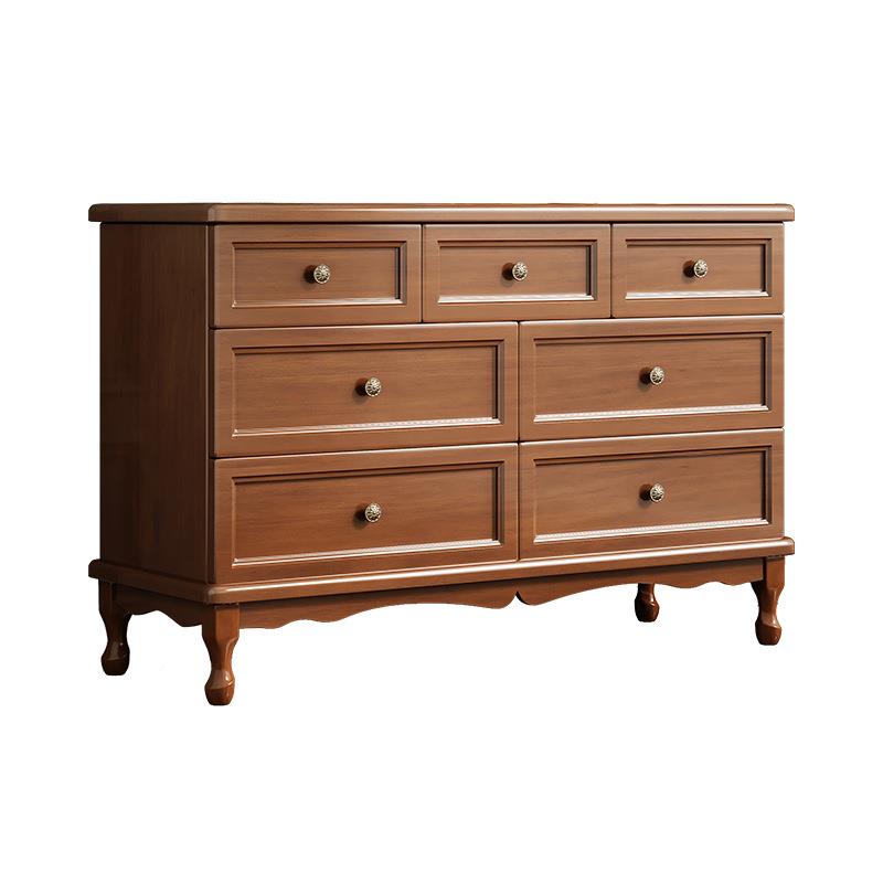 实木柜抽美式收纳柜F96M8TT8客厅斗靠墙卧室置物柜床柜屉尾柜储物