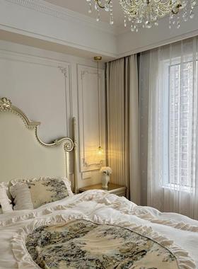 婚美式实木床1.8档1.OAI轻奢大气新款床公高主欧5式双人床主卧高