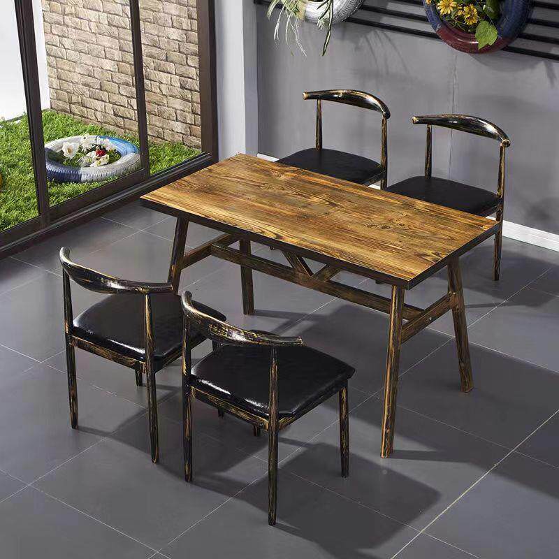 PYJ经济餐型快餐餐桌椅组合小吃饭店商用复古早食堂面馆饮烤烧店