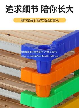 儿园lpum6476床宝宝儿童早教单人叠叠料木板托幼管小床午休睡床塑