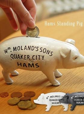 深圳锌UWE合金铸罐铅锡合金浇属铸铜小肥压胖猪存钱电镀金工艺品