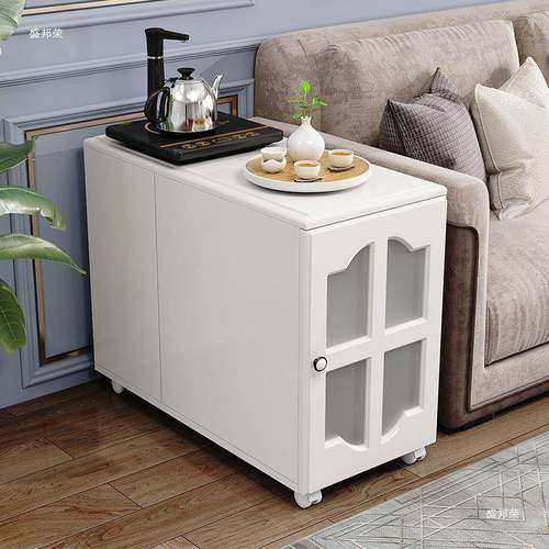 欧式角GQO几沙发边多柜夹缝柜移动小茶几客厅边功能储物柜侧边几