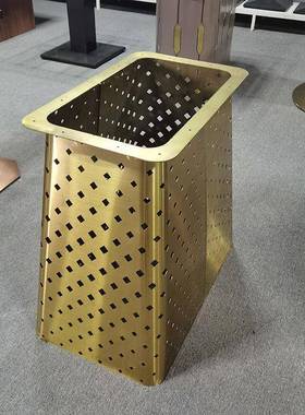 不锈钢桌桌00598腿高端奢大桌理轻石岩板奢石餐桌脚支架家用方餐