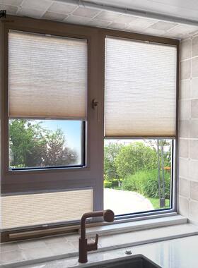 防水帘免打孔百窗帘内倒内厨开窗WEM帘房卫生蜂间巢遮光叶隔热风