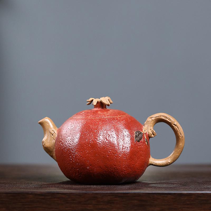 一起批兴原矿宜降坡ZLH1751泥全手工仿生器内紫砂壶石榴件茶壶推