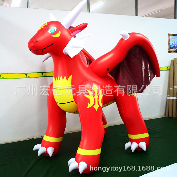 厂家直销PVC充气红色飞龙PVC充气飞天龙动物模型 PVC充气广告气模