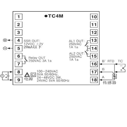 Autoni货c电子温业控器现TC4M-14Rs工用温度AAJ控制器