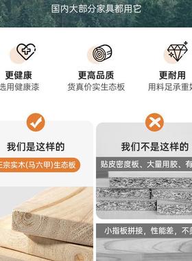 实木电DNZ02541形脑办公桌桌式台家用人双电竞桌家用卧室长方桌子