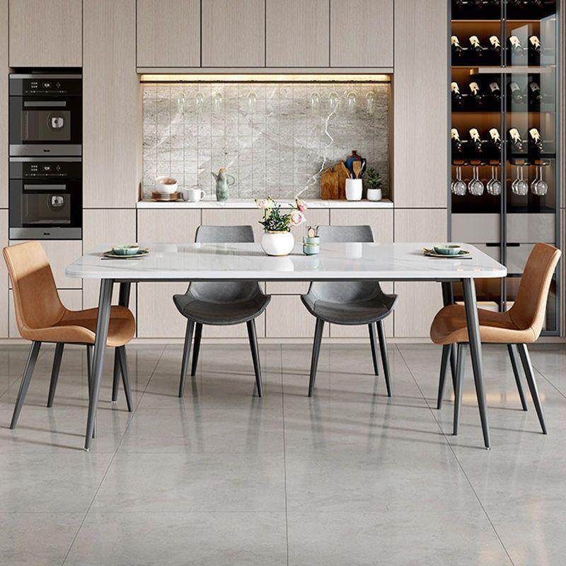 板ZJU餐桌用轻奢现代简约岩小户型吃饭子经济型大理家石餐桌桌椅