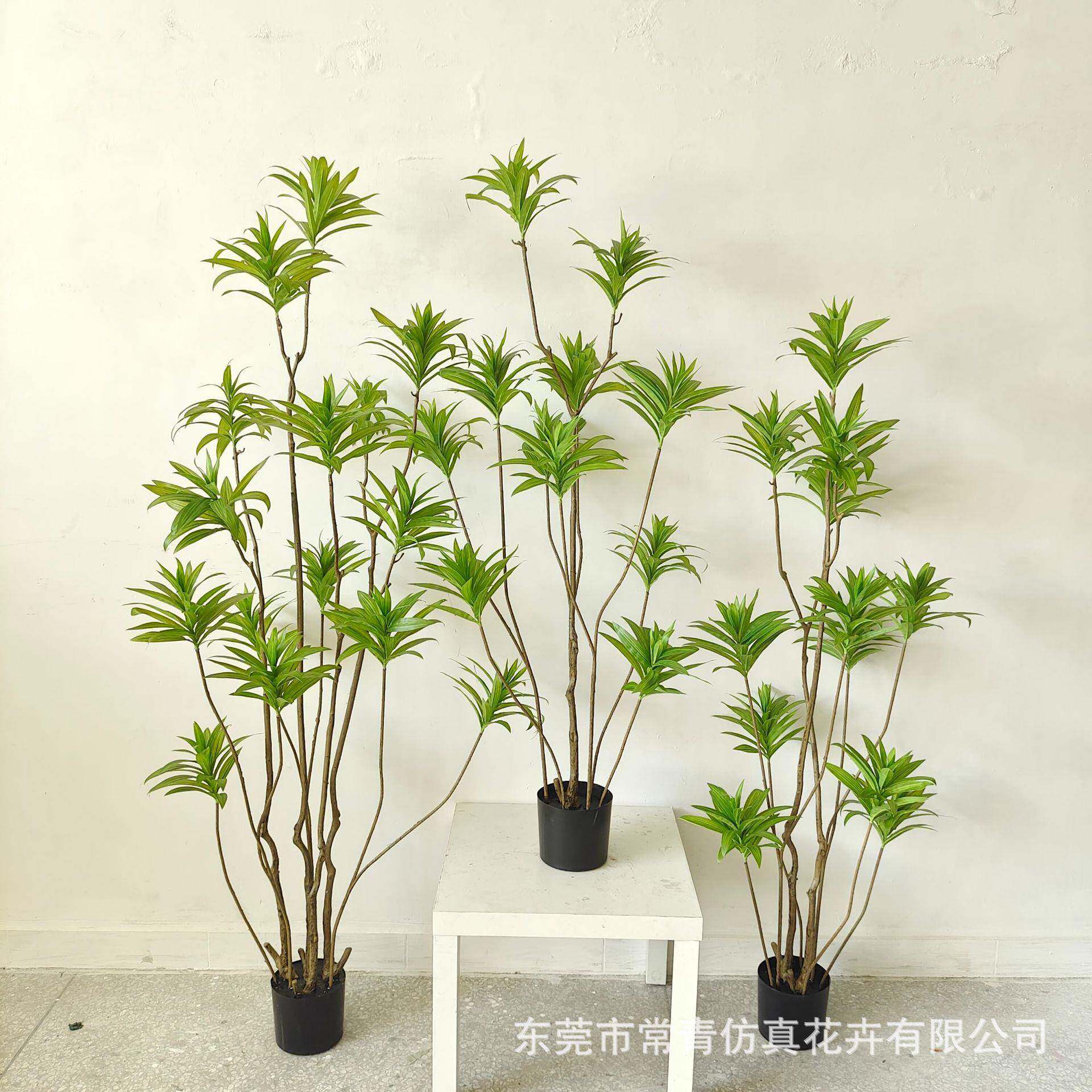 百合竹仿真绿植盆装摆件N11客大型仿生绿植栽假厅饰植物仿真树盆