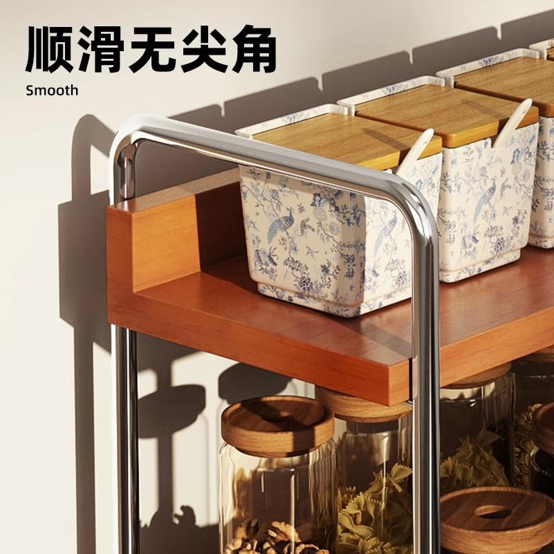 厨房调料架实木多功能台料调味佐料面调品置01物柜放油醋盐酱收纳