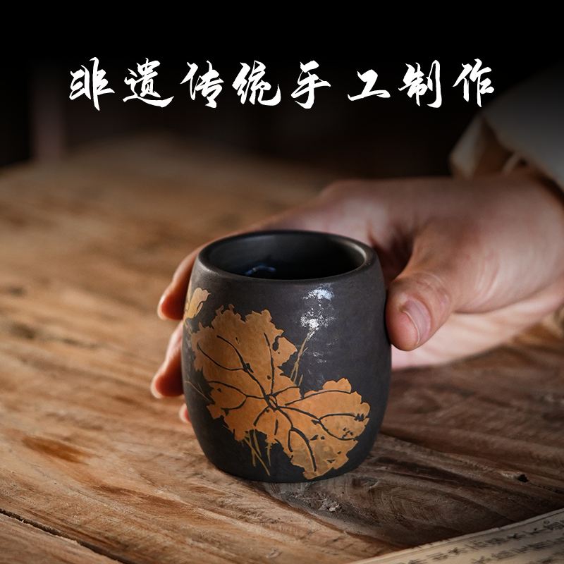 云南建水紫陶茶杯主人杯单杯纯手工品茗精致特别小众个人专用茶杯
