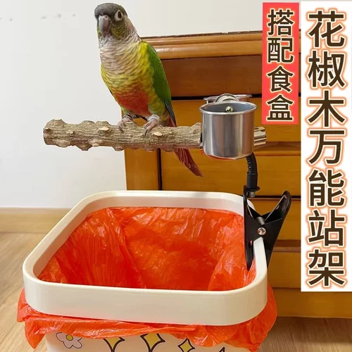 花椒木鹦鹉定点排便训练站架