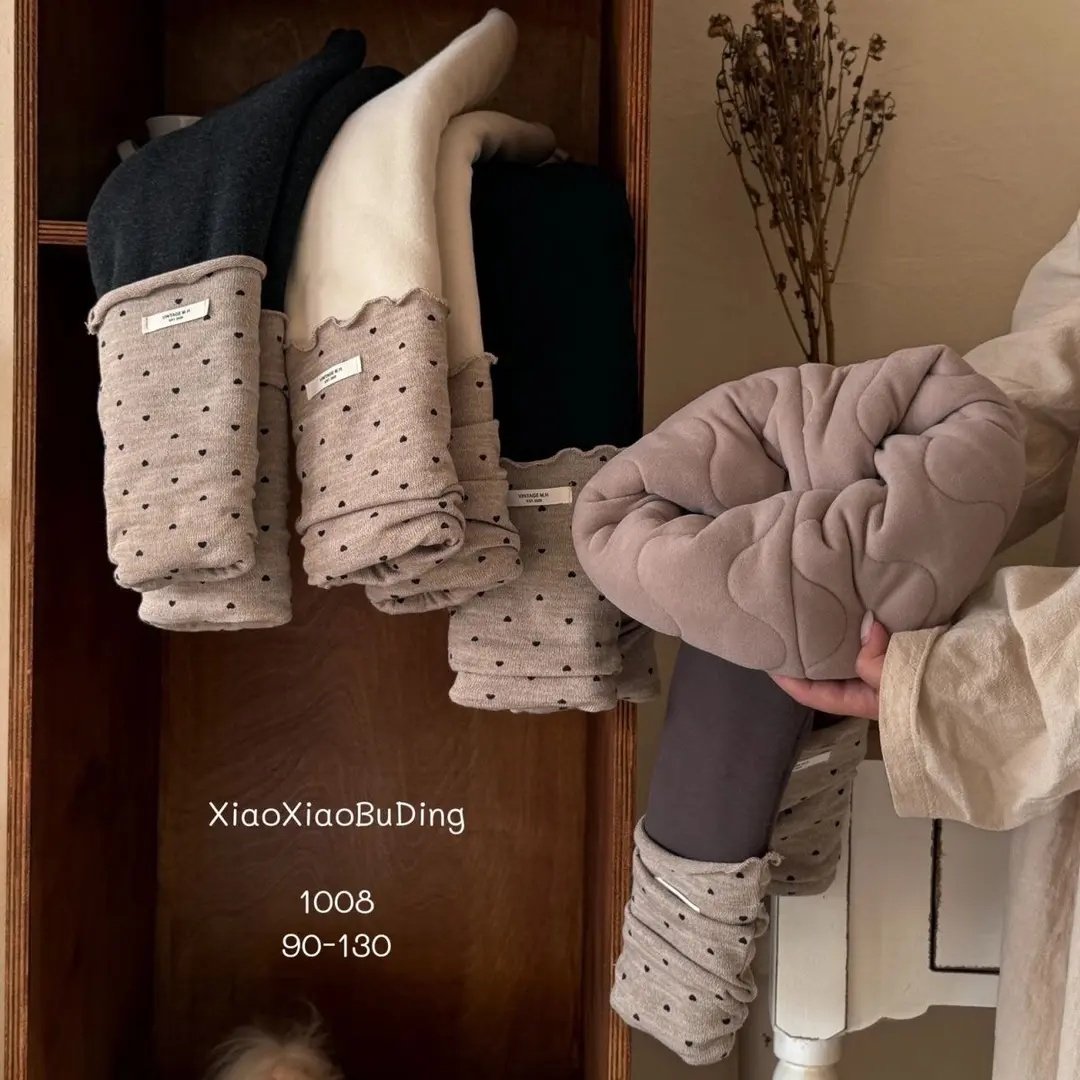 2025冬季女童韩版加厚三层夹棉打底裤儿童保暖一条过冬特厚棉裤子