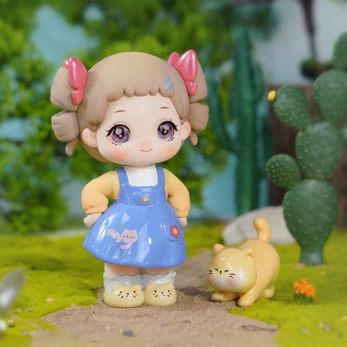 潮玩波普毛茸茸春日游盲盒13CM大娃公仔手办儿童桌面摆件收藏送礼