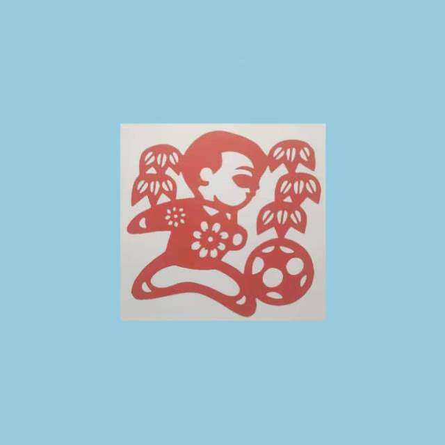 剪纸运动电子版张底稿12刻纸剪纸材料打印图样课成品少年手工学生