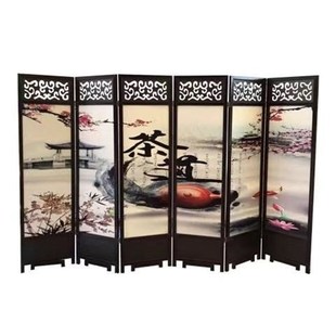 实木屏风隔断遮挡客厅卧室房间折叠移动简约双面折屏玄关 现货中式