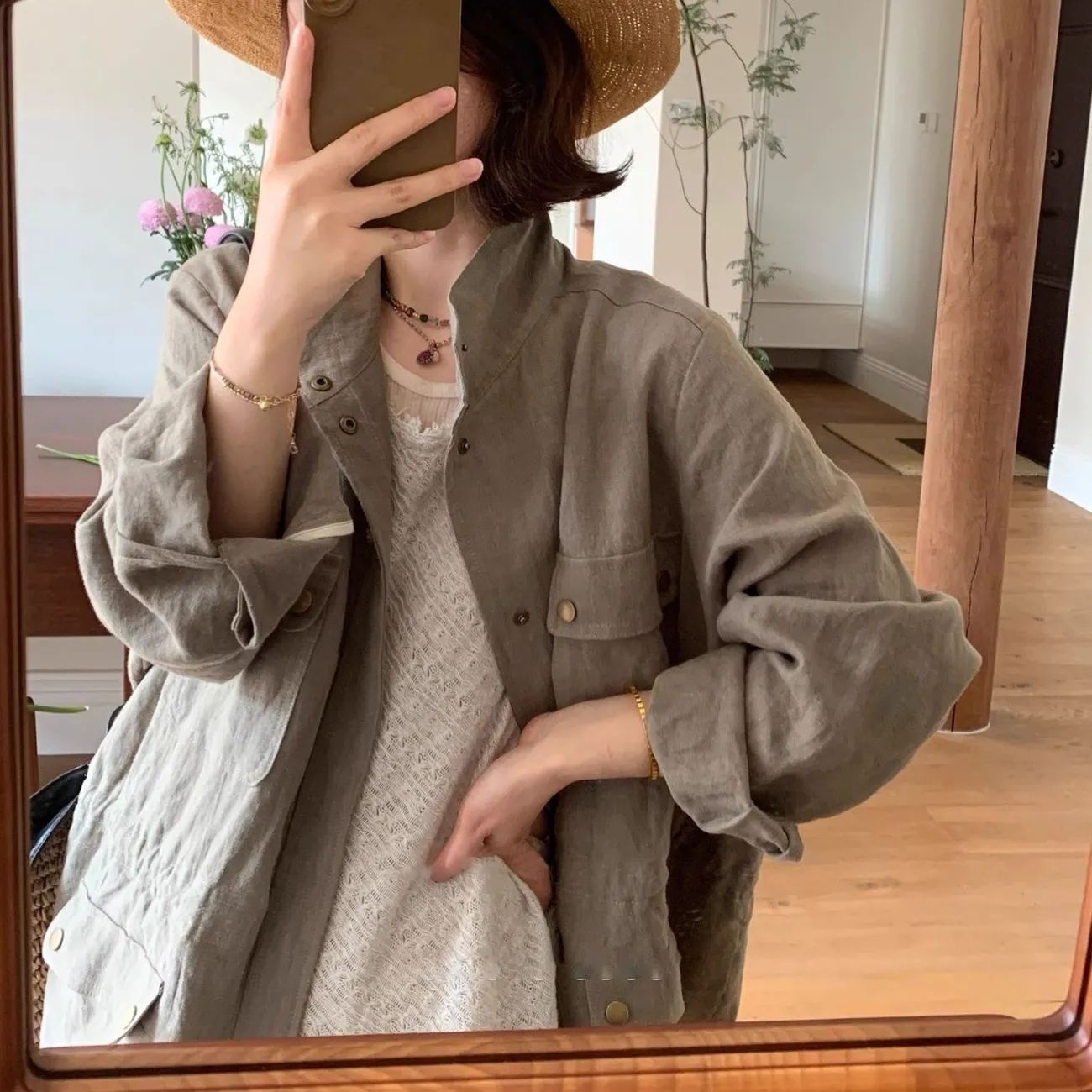 设计感小众亚麻薄款衬衫