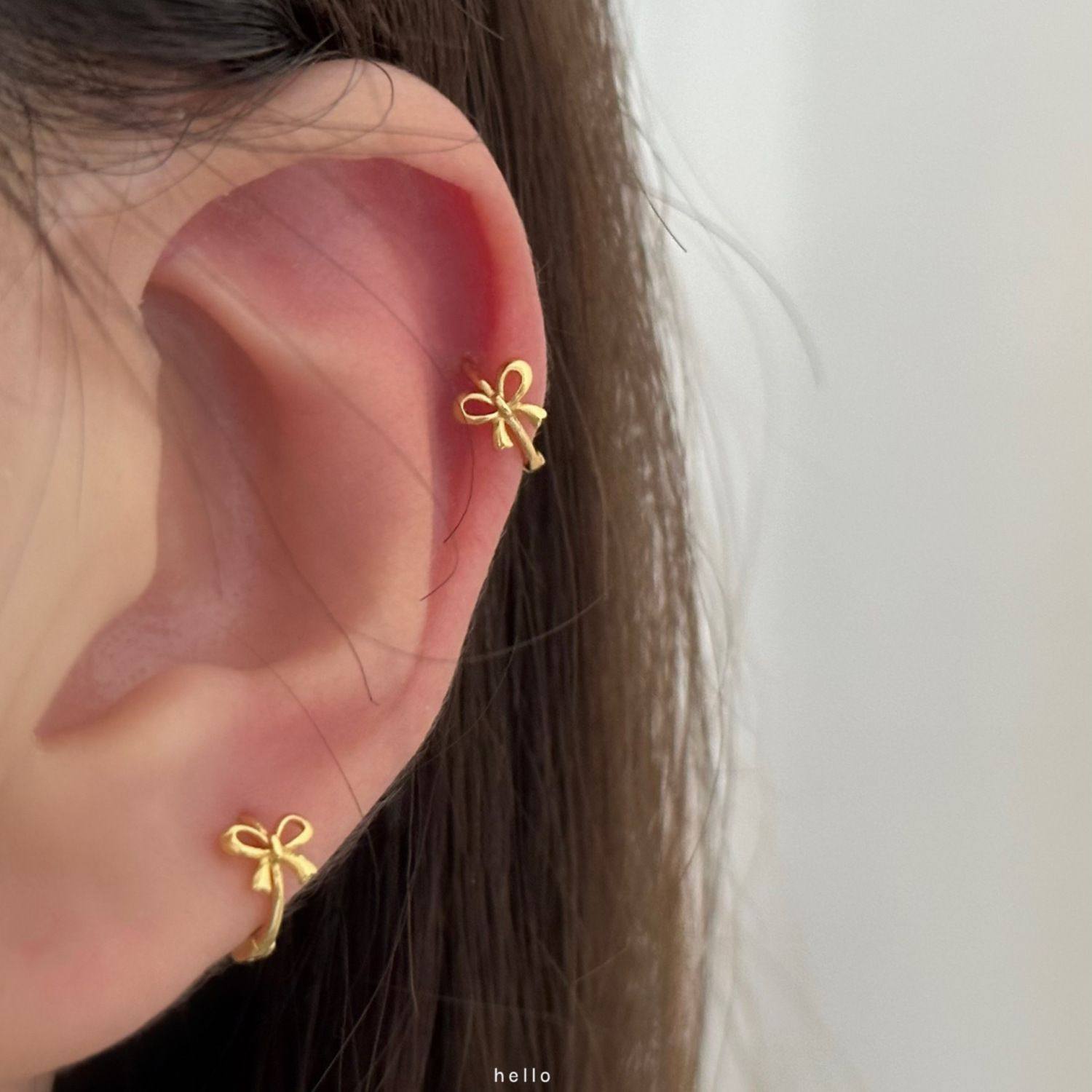 桃思竹 睡觉不用摘蝴蝶结镀银耳环迷你小巧精致可爱耳骨环耳扣,饰品/流行首饰/时尚饰品新,耳钉,淘宝优惠券,粉丝福利购,淘宝优惠卷