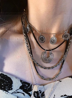 吉普赛~多层夸张长款项链