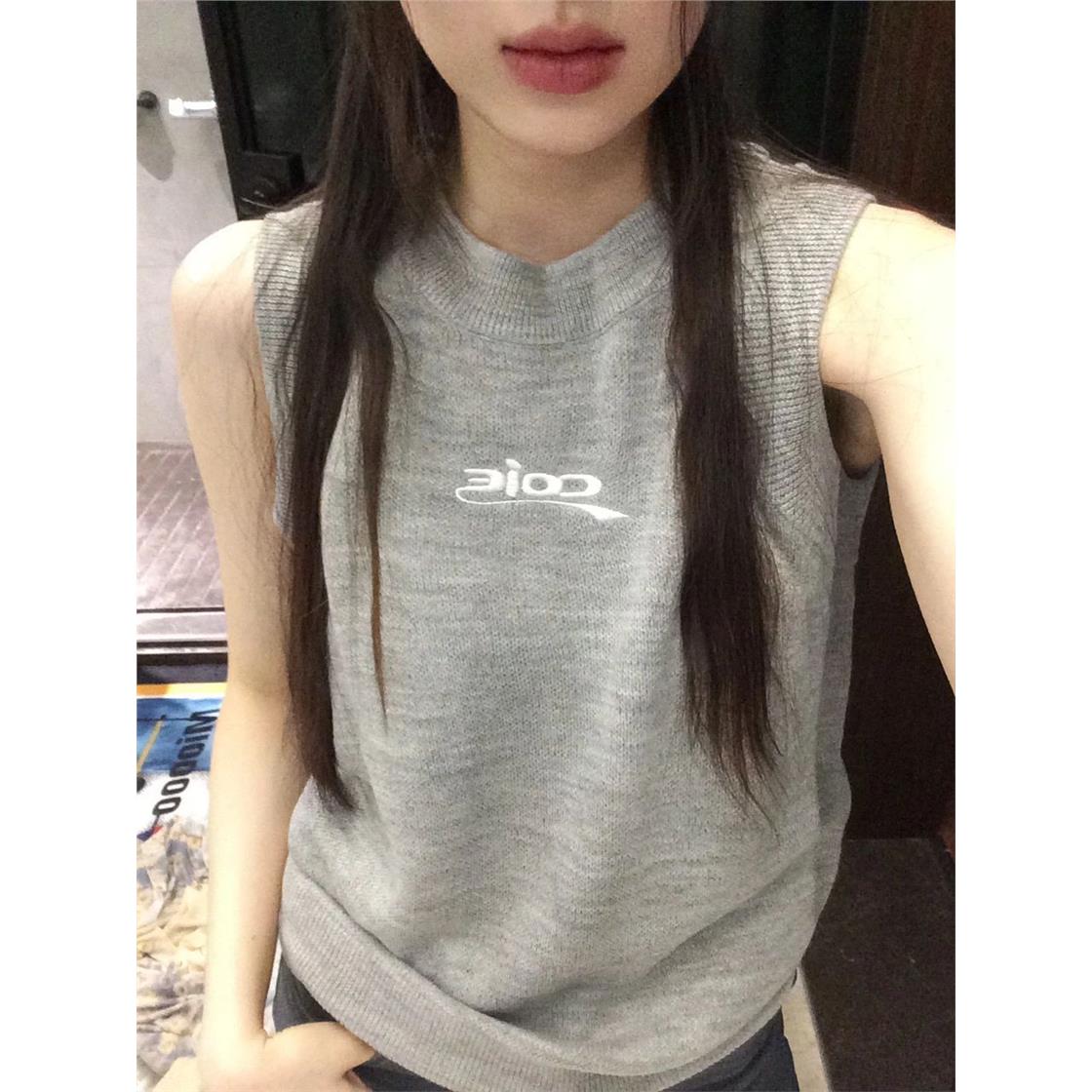 纯欲风韩版灰色辣妹内搭