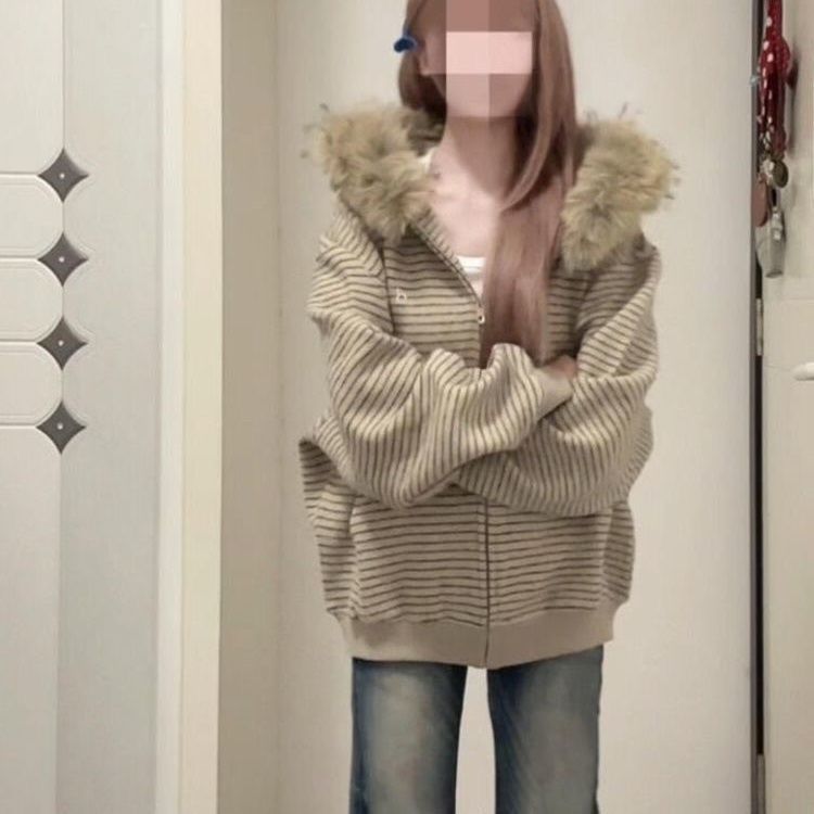 美式复古高街连帽卫衣条