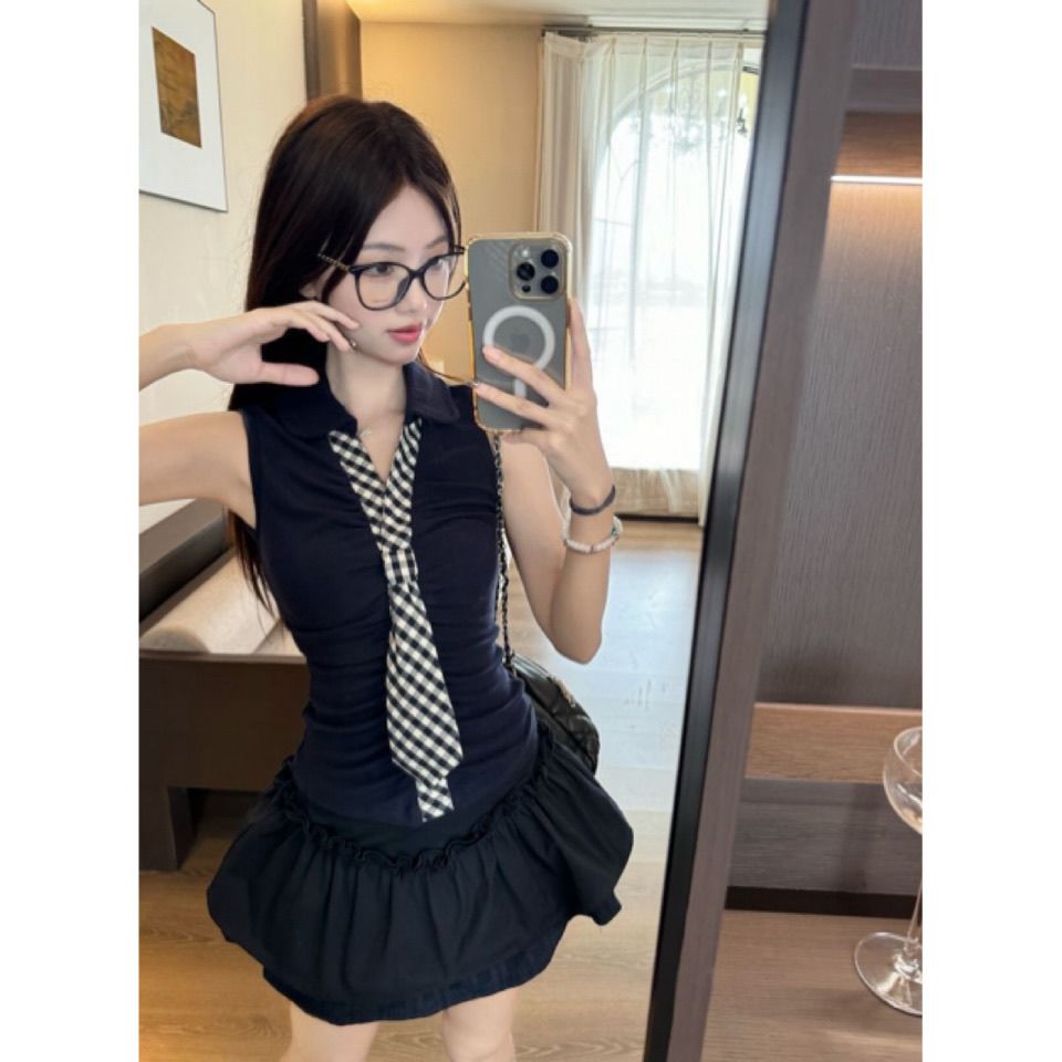 学院风辣妹性感套装女夏