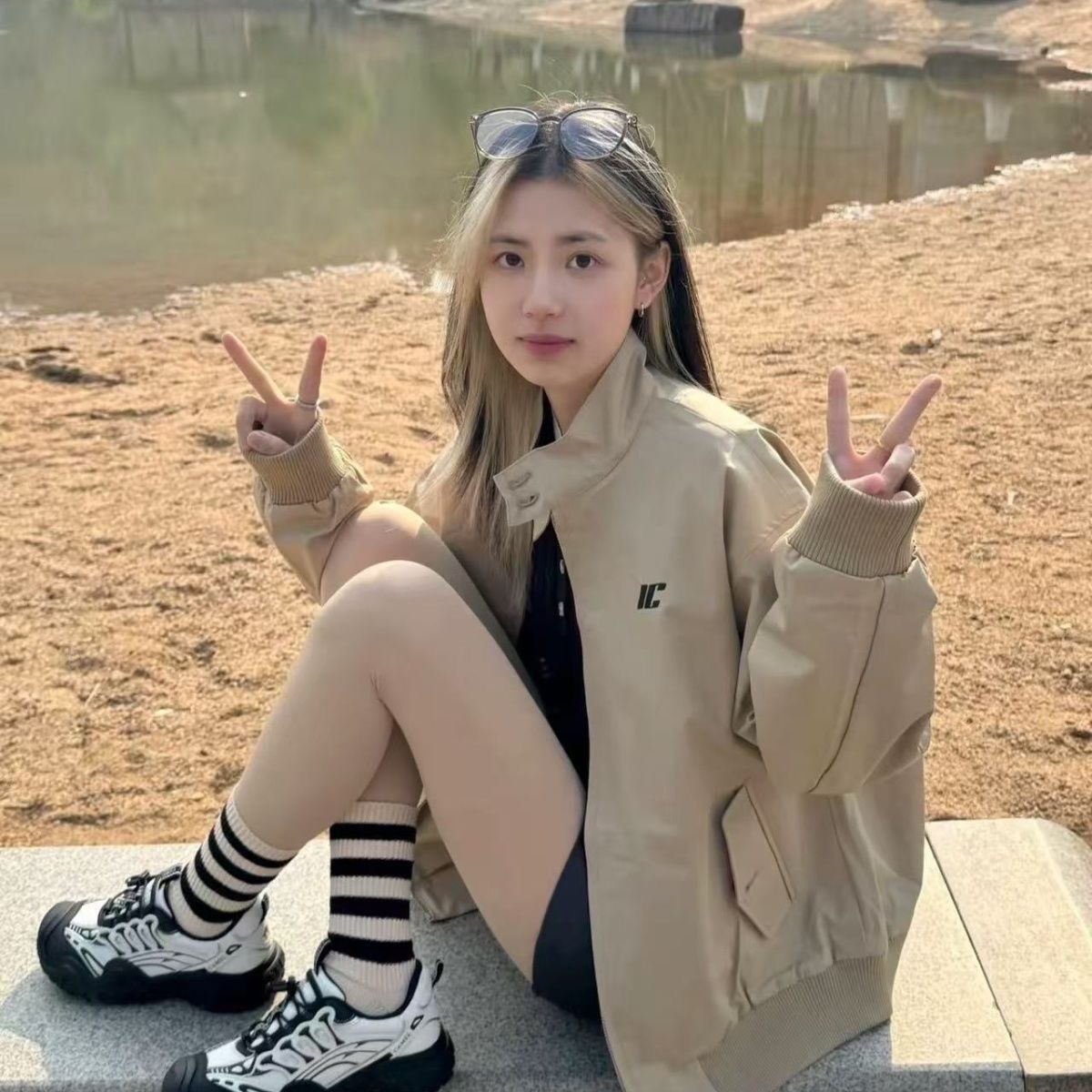 早春立领夹克外套女2026