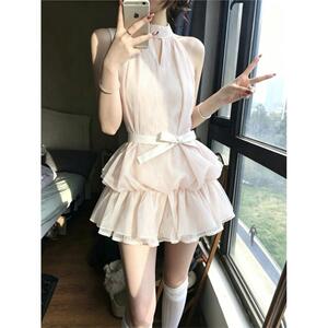 韩系甜美千金风短裙夏季